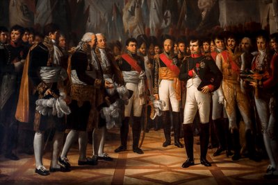 ベルリンの王宮で元老院議員を迎えるナポレオン 作： Rene Theodore Berthon