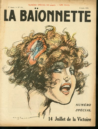 La Baionnette "の表紙、210号、Satirique en Couleurs 作： Rene Vincent