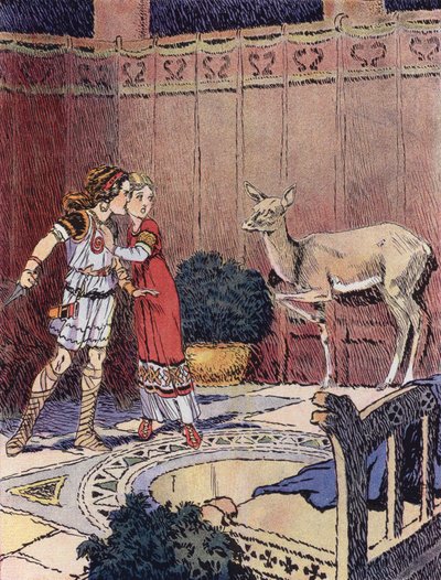 La Petite Merovingienne（カラーリトグラフ 作： Rene Vincent
