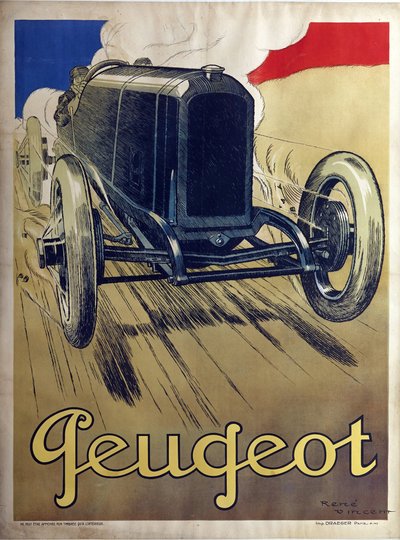 プジョー - Vincent, Rene (1879-1936) - 1912 - カラーリトグラフ - 160x120 - プライベートコレクション 作： Rene Vincent