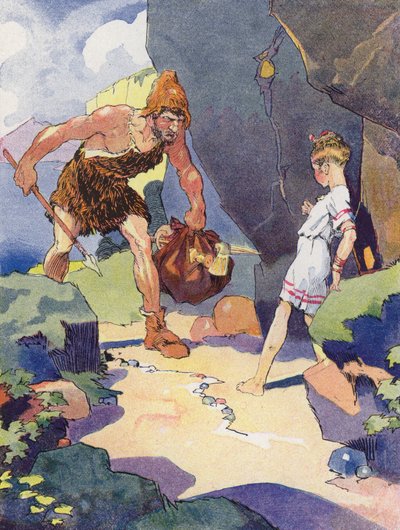 青銅器時代の少女（カラーリトグラフ 作： Rene Vincent
