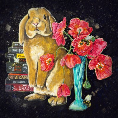 遊び心あふれるウサギとポピーの絵本 作： Renee Machan Cottagecore Artist