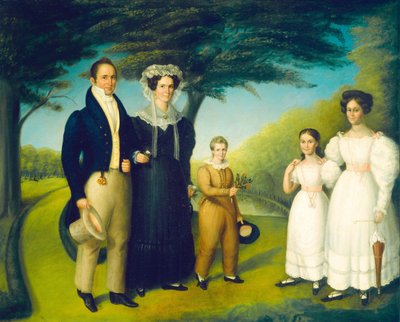 ジョン・サフォード博士と家族、c。 1830年。 作： Reuben Rowley