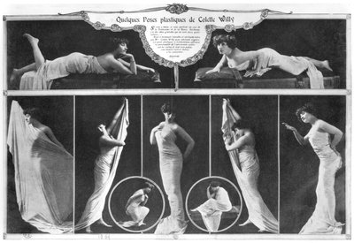 コレット（1873-1954）ポーズ、1909 作： Reutlinger Studio