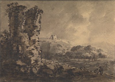 Paisagem Clássica com Ruína à Esquerda, Duas Figuras à Direita 作： Rev. William Gilpin