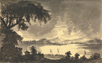 River Forth com a cidade e o castelo de Stirling à distância 作： Rev. William Gilpin