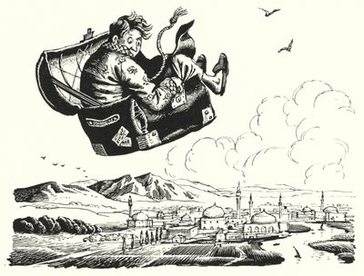 ハンス・クリスチャン・アンデルセン「空飛ぶトランク」（リトグラフ版 作： Rex (after) Whistler