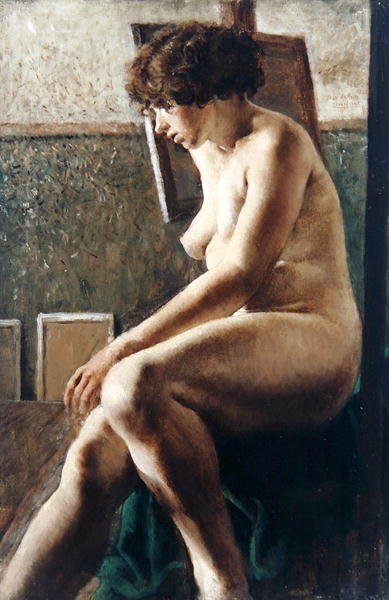 座っている女性像 作： Rex Whistler