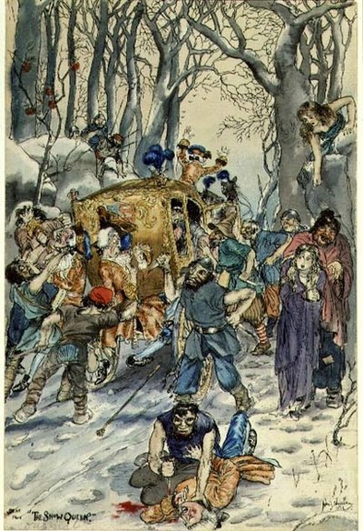 「雪の女王」のワンシーン 作： Rex Whistler