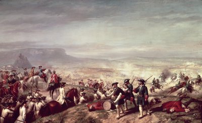 1707年のフィリップ5世（1683-1746）の軍隊とオーストリアのチャールズ大公の軍隊の間のアルマンサの戦い（キャンバスに油彩） 作： Ricardo Balaca y Canseco