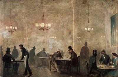 喫茶店 1860～65年頃（ブリキに油彩 作： Ricardo Balaca y Canseco
