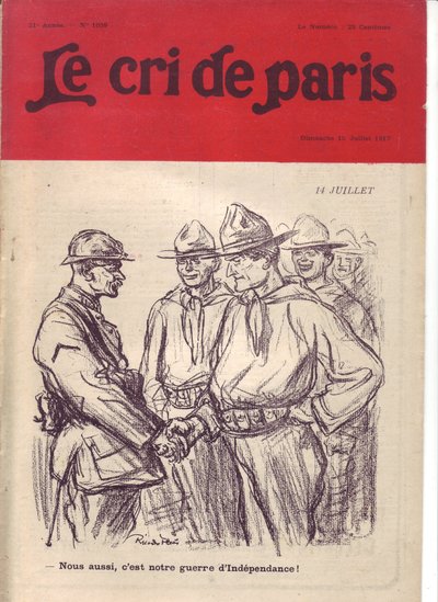 Le Cri de Paris」の表紙に描かれたリカルド・フローレス（1878-1918）のイラスト 作： Ricardo Flores