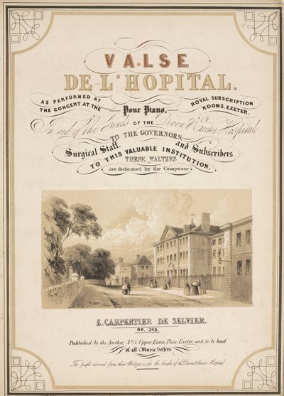 ホスピタル ïValse de lHopital の楽譜のタイトルページ 作： John Pardon