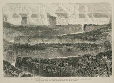 ビクトリア・フォールズ、アフリカ、1855年頃 作： John Pardon