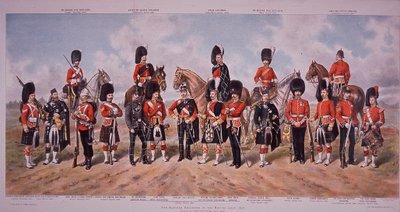 1895年の英国陸軍のスコットランド連隊 作： Richard (after) Simkin