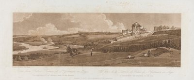 サン ジェルマン アン レーのパレス テラスからの眺め。 遠くに見えるマルリの水道橋 1803年。 パリの景色からのプレート 16、プレートのエマニュエル ボリューム トレース、B1981.25.2625 作： Richard Banks Harraden
