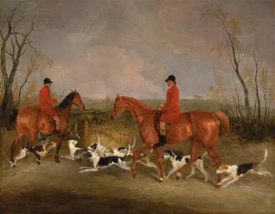 George Mountford, Huntsman to the Quorn, e W. Derry, Whipper-In, em John O