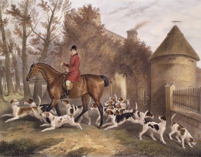 W.セブライト、ミルトンハウンズの狩人、JWジャイルズ、1839年 作： Richard Barrett Davis