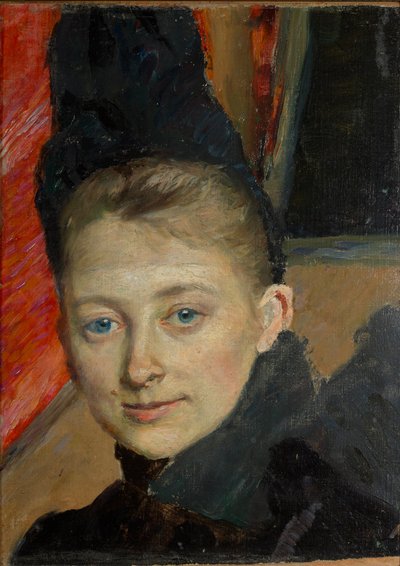 画家の最初の妻、旧姓クレミングの肖像 作： Richard Bergh