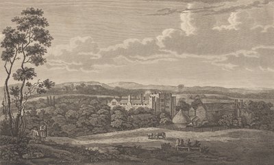 ケント郡のヒーバー城、エドワード・ヘイステッドの「歴史と地形...」、1777-90年より。 作： Richard Bernard Godfrey
