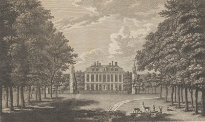 ケント州ベッケナム近くのラングレー公園、エドワード・ヘイステッドの『歴史と地形』、1776年より。 作： Richard Bernard Godfrey
