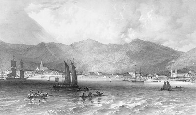 パリア湾のトリニダード、「西インドの風景」のイラスト 作： Richard Bridgens