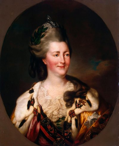 皇后エカテリーナ2世の肖像」1729-1796年、1782年。   作： Richard Brompton