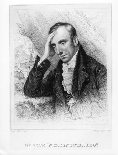 ヘンリーマイヤー（1782-1847）によって彫刻されたウィリアムワーズワース（1770-1850）の肖像画 作： Richard Carruthers
