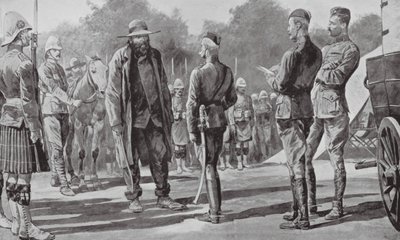 ロバーツ卿に降伏するクロンジェ司令官（リトグラフ） 作： Richard Caton II (after) Woodville