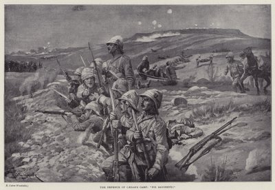 カエサル陣営の防衛戦。"fix bayonets!"(リトグラフ) 作： Richard Caton II (after) Woodville