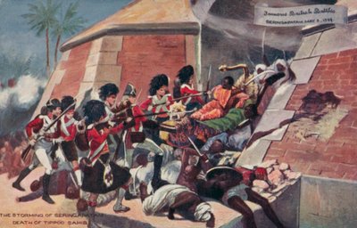 ティプサヒブの死、インドセリンガパタムの戦い、第4次アングロマイソール戦争、1799年 作： Richard Caton II Woodville