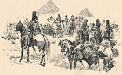1798年、1884年のピラミッドの戦いでのナポレオンブオナパルト 作： Richard Caton II Woodville