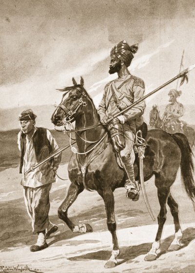 ベンガルランサーと彼のボクサーの捕虜、「19世紀の戦い：巻。 VII、1900〜1901年の中国戦争、アーキバルドフォーブス、GAヘンティ、アーサーグリフィス少佐 作： Richard Caton Woodville