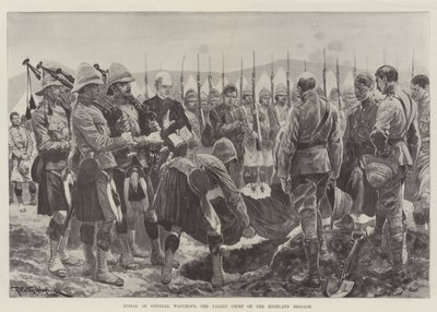 ハイランド旅団の倒れたチーフ、ウォーコップ将軍の埋葬 作： Richard Caton Woodville junior