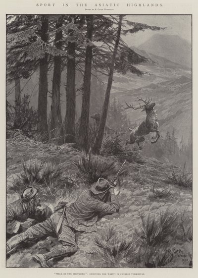 アジア高地でのスポーツ 作： Richard Caton Woodville junior