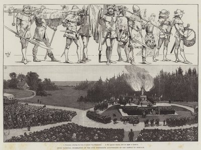 ゼンパハの戦い5周年記念スイス国民祝賀会 作： Richard Caton Woodville junior