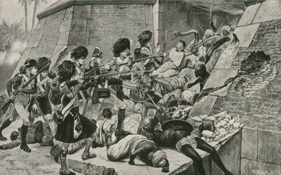 スルタンティップの首都、イギリス軍ストームセリンガパタン 作： Richard Caton Woodville junior