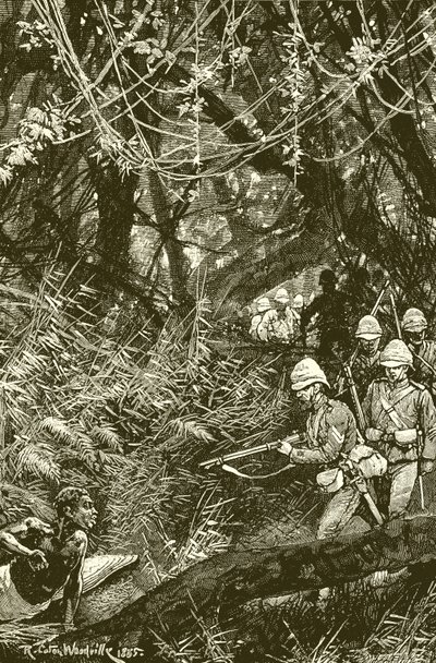 クーマシーへの行進 作： Richard Caton Woodville junior