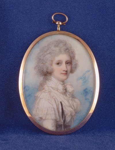 エリザベス（1750-88）ホプトゥーン伯爵夫人、1789年（象牙のトイレとガッシュ） 作： Richard Cosway