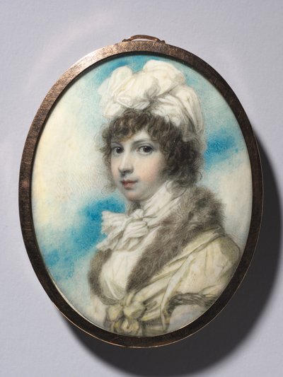 本の肖像画。アン・アンズリー、後にマウントノリス伯爵夫人、c。 1800。 作： Richard Cosway