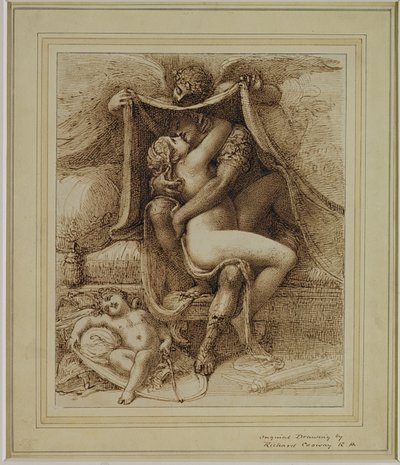 金星と火星、1790年頃（紙にペンと茶色のインク） 作： Richard Cosway