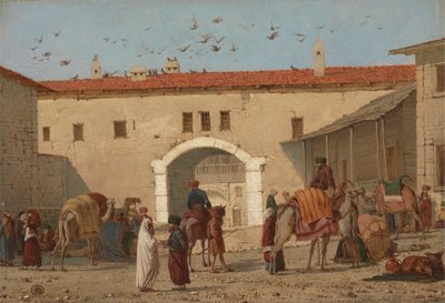 小アジアのミラサのキャラバンサライ 作： Richard Dadd