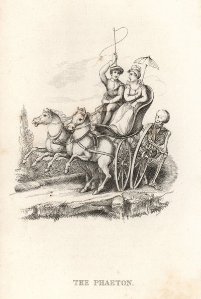 死とフェートンの骸骨。 1827年（彫刻） 作： Richard Dagley