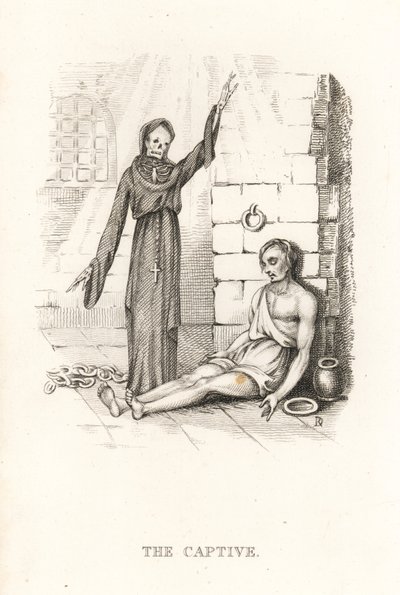 死と囚われの骸骨。 1827年（彫刻） 作： Richard Dagley