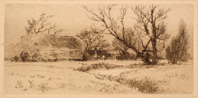 オールド ファーム コート ロード、ダルウィッチ (エッチング) 作： Richard Davidson Winter