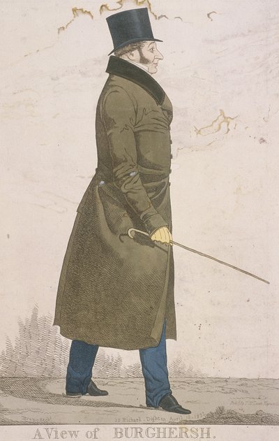 「バーガーシュの眺め」、1822 作： Richard Dighton