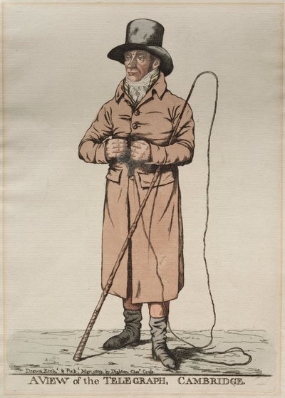 電信の眺め、ケンブリッジ、1809。 作： Richard Dighton