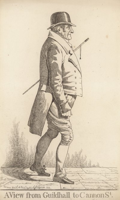 ギドホールからキャノンストリートへの眺め 作： Richard Dighton