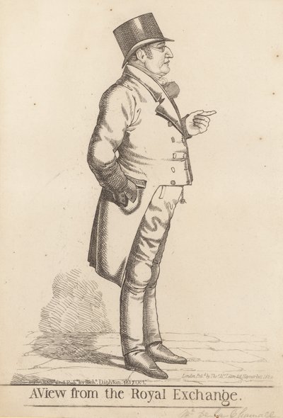 イ・ラ・シャメット（f.1817）; 1817年の王立証券取引所からの眺め 作： Richard Dighton