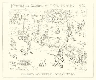 1849年、スポーツマンの射撃パーティー 作： Richard Doyle
